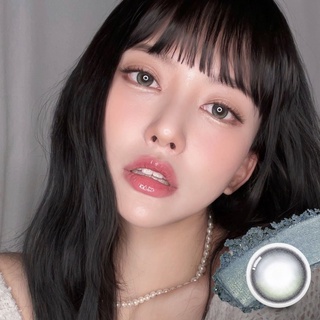 Lens GLOWY GRAY 1 Tháng Loang Nước  - OLENS Áp Tròng Xám Rêu Cao Cấp Ẩm Cao Phù Hợp Mắt Nhạy Cảm