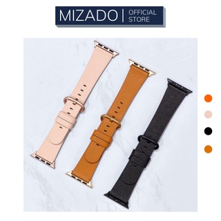 Dây da sần mềm khoá tròn cao cấp dành cho đồng hồ thông minh iWatch Series 1/2/3/4/5/6/SE size 38mm 40mm 42mm 44mm