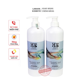 Dầu gội HE TEPI tái sinh phục hồi tóc hư tổn khô sơ kiềm dầu sạch gàu, cặp gội xả chính hãng 500ml - 1000ml