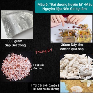 [Chưa có ý tưởng làm Nến] Mẫu trang trí 6: "Đại dương huyền bí" - Mẫu Nến Gel trong Tự làm - 9293store - 9293kitdecor