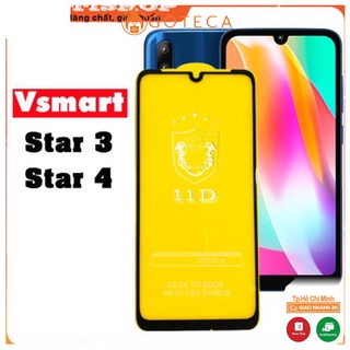 Kính cường lực Vsmart Star 5/ Vsmart Star 4/ Vsmart  Star 3- Full màn hình và Trong suốt- Độ cứng 9H