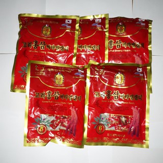 Bộ 5 gói kẹo hồng sâm 6 năm tuổi Hàn Quốc(200gr/gói)