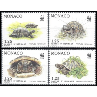 Tem sưu tập Tem Monaco Rùa 1991 ( 4 tem )