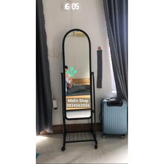 Gương soi di động toàn thân màu ĐEN - Chuẩn shop - Tỉ lệ soi 1:1