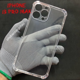 Ốp Lưng iPhone 13 Pro Max Dẻo Trong Suốt Chống Sốc Chống va đập bảo vệ camera bo dày 4 góc