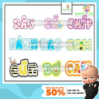 Tên Bé Để Bàn Trang Trí Sinh Nhật Thôi Nôi Cho Bé Trai, Bé Gái