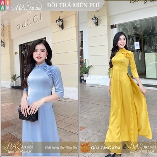 Áo Dài Truyền Thống Nữ Hoa Thủ Công- KV01