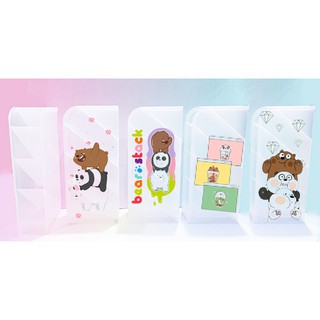 Ống cắm bút ba anh em gấu 4 tầng CB4I3 ống cắm để đồ trang điểm bare bear kpop thần tượng hoạt hình idol