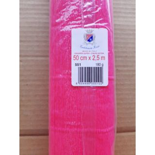 Giấy nhún ý 180gr 551 màu hồng chói - 1 cuộn