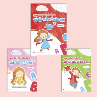 Sách - Combo 3 cuốn: Tập Tô Tập Viết + Vở Tập Viết Có Mẫu Chữ (2 Tập)