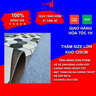 Thảm trải sàn phòng ngủ, thảm trải sàn phòng khách trang trí hình tròn đường kính 120cm