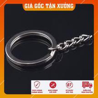 Dây xích móc khóa, khuyên móc khóa kim loại.