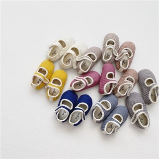 Giày vải trần bông tập đi cho bé 0-18m phong cách Hàn Quốc dễ thương