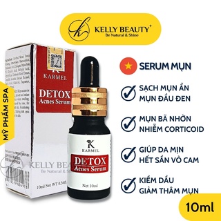 Serum Mụn Detox Acnes KARMEL 10ml – Giải Quyết Mụn Ẩn, Đầu Đen; Da Nhiễm Corticoid; Thu Nhỏ Lỗ Chân Lông | Kelly Beauty
