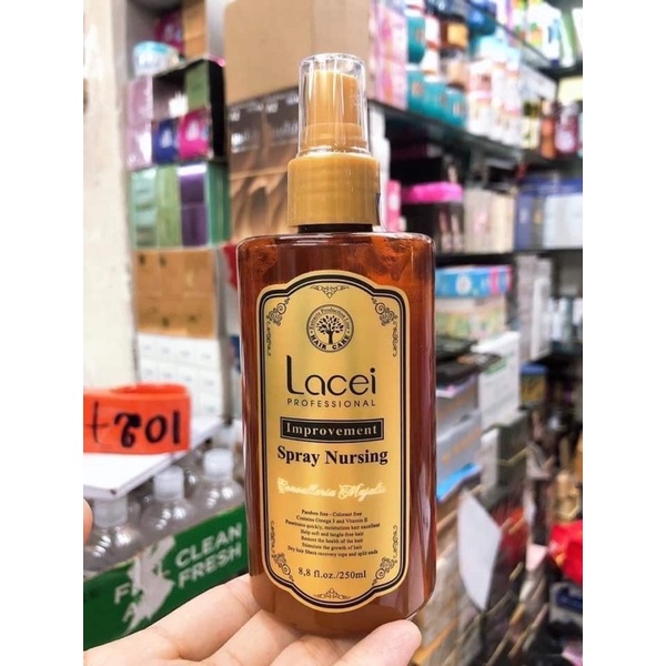 Xịt Dưỡng Tóc Lacei Improvemeny Spray Nursing 250, Xịt Dưỡng Tóc Lacei Nâu