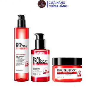 Bộ 3 Sản Phẩm Phục Hồi Da Giảm Sẹo Lõm Some By Mi Snail Truecica (Toner + Serum + Kem)