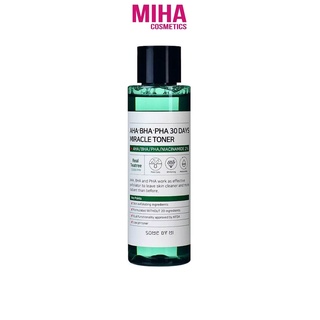 Nước Hoa Hồng Hỗ Trợ Giảm Mụn SOME BY MI AHA-BHA-PHA 30 Days Miracle Toner 150ml Hàn Quốc