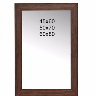 Gương khung nâu vân gỗ PVC siêu bền, gương khung nhà tắm, phòng ngủ không ố mốc, gưởng bỉ siêu bền