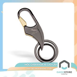 Móc khoá xe Proud Horse răng heo rừng chất liệu inox cao cấp đeo đĩa quần K007