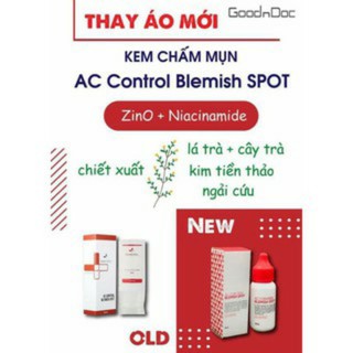 [HÀNG NHẬP KHẨU] Kem Chấm Mụn, Giảm Mụn, Dưỡng Ẩm, Trắng Sáng Da, Ngừa Lão Hóa GoodnDoc AC Control Blemish Spot