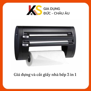 Giá đựng và cắt giấy nhà bếp 3 in 1 Emsa SUPERLINE 3-fach-Schneidabroller