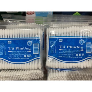 Gói 100 bông ngoáy tai an toàn cho trẻ em và người lớn 100% bông tự nhiên sản xuất tại Việt Nam (LOẠI 1)