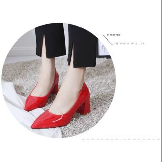 Giày cao gót đỏ 5f - lẻ size38 - sale - freeship