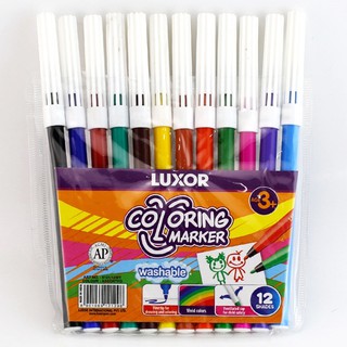 Vỉ Bút Lông Màu Luxor LX-6101 (12 Màu)