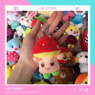 Móc khóa gấu bông dễ thương làm móc chìa khóa, treo balo, treo cặp sách, đồ đôi size 8 - 10cm đủ hình ngộ nghĩnh