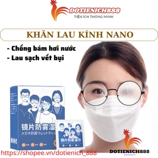 Khăn lau kính Nano chống bám hơi nước, Giấy lau sạch nhờn vân tay bụi bẩn trên mắt kính, điện thoại