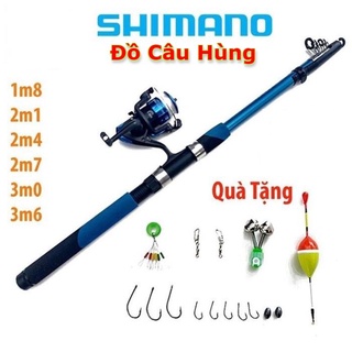 (Giá cực rẻ) Bộ cần câu máy rút Shimano + full phụ kiện. Đồ Câu Hùng UY Tín Chất Lượng. Cần câu rút. Combo Cần câu máy