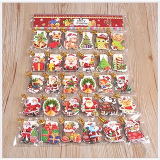 Set 8 Thiệp quà treo cây thông Noel trang trí