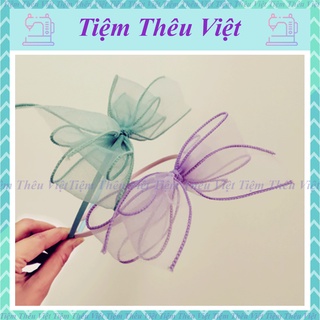 Băng Đô Cài Tóc Tiệm Thêu Việt Chất Liệu Voan
