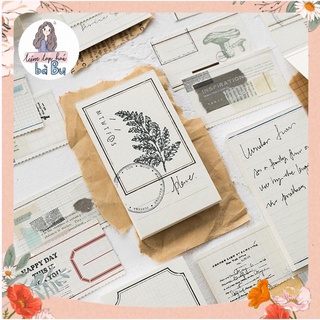 Mix 30 tờ giấy dày nhám 150gsm có đường cắt dùng để trang trí vintage junkjournal