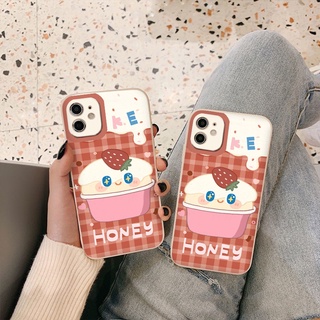 Ốp lưng iphone bảo vệ camera hình bánh cake honey cho ốp lưng iPhone 13 Pro Max 12 11 X XR Xs Max 7Plus 8Plus