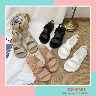 Sandal nữ, dép quai ngang nữ đi học, đi chơi thời trang DS04, đế cao su chống trơn truợt