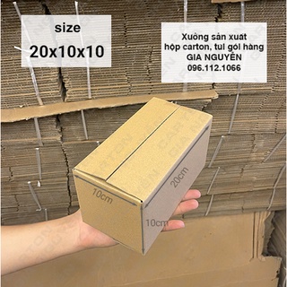 20 hộp carton 20x10x10 đóng gói hàng Gia Nguyễn