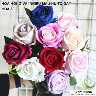 HOA HỒNG VẢI CÀNH NỤ TO TRANG TRÍ NHÀ CỬA ĐÁM CƯỚI ĐẠO CỤ CHỤP ẢNH SẢN PHẨM INS HOA-89