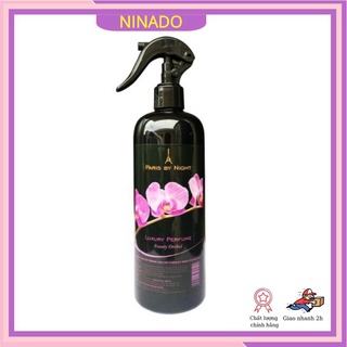 Xịt phòng tinh dầu hạn chế mùi thuốc lá nấm mốc muỗi Paris by night 500ml