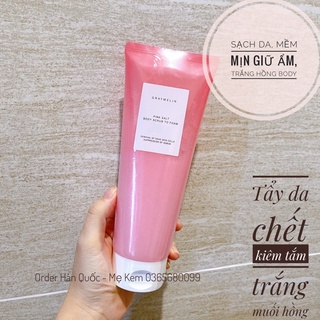 [Mẹ Kem] Tẩy da chết kiêm tắm trắng giữ ẩm mềm mịn da Pink Salt Body Scrub To Foam Graymelin