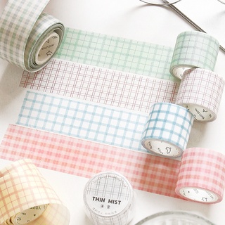 Cuộn washi tape 30 mm x 3m caro pastel siêu dễ thương trang trí sổ tay, scrapbook, planner [ 066 ]