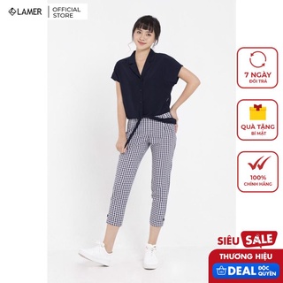 Quần nữ gấu xẻ đính cúc VIEN TRAN V64K19Q006 (Đen)