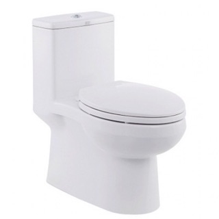 Cầu 1 khối american VF-1858 COZY. Nhỏ gọn xinh nắp êm xả xoáy kết hợp đẩy, giao hàng có phiếu bảo hành của hãng