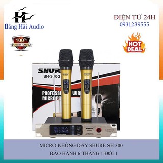 [Mã ELHACE giảm 4% đơn 300K] Micro SHURE không dây SH 300G( HÀNG CHUẨN LOẠI 1 )