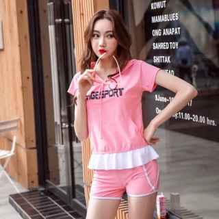 (Có sẵn) đồ tập/ đồ bơi 3 chi tiết áo cộc tay quần đùi