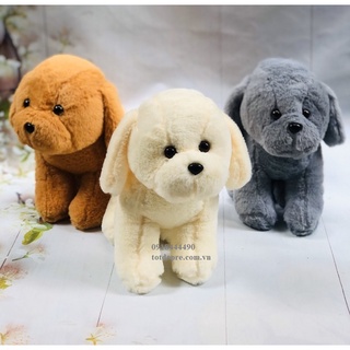 Đồ chơi Chó bông lông mịn màu đẹp nhồi bông 100% bông trắng - Đồ chơi gấu bông