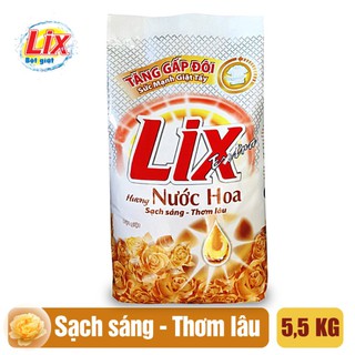 [Siêu sale] Bột giặt Lix 5.5kg Hương Hoa tặng kèm nrc 750g