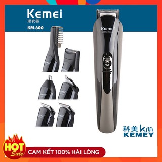Tông đơ cắt tóc kiêm máy cạo râu đa năng 6 in 1 Kemei KM-600