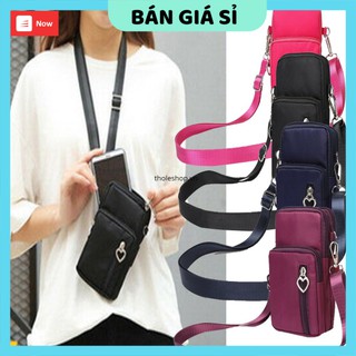 Túi đựng điện thoại   GIÁ VỐN   Túi đựng điện thoại đeo chéo có 4 ngăn, tiện lợi cho bạn mỗi khi ra ngoài 7837
