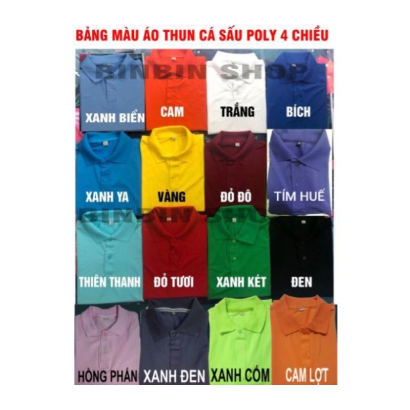 áo thun poly thái 4 chiều